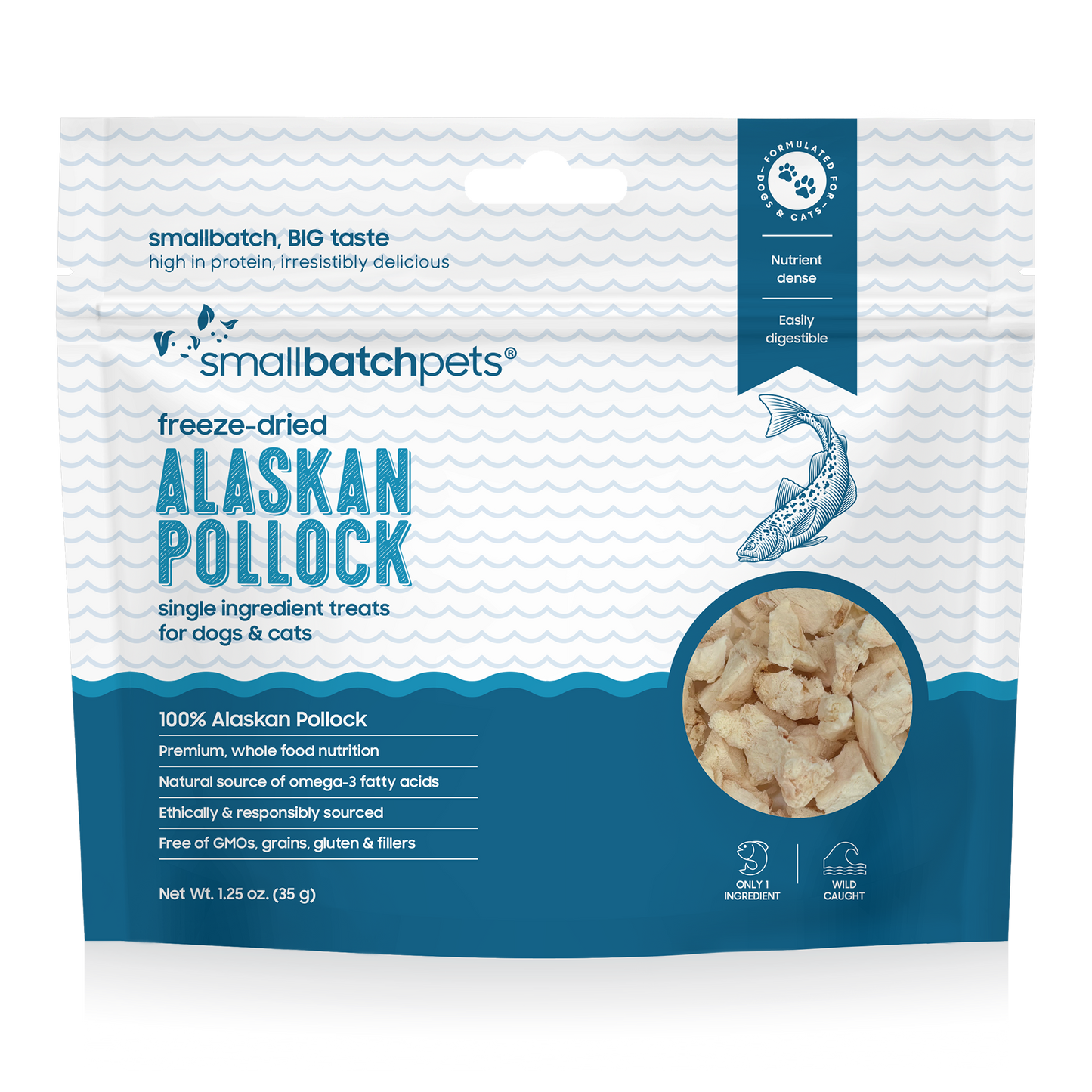 Small Batch Freeze Dried Pollock 1.25 oz