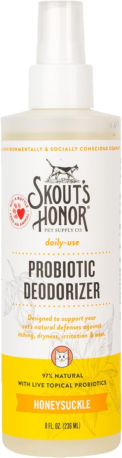 Skout's Honor Cat Probiotic Daily Use Honeysuckle Deodorizer 8 oz