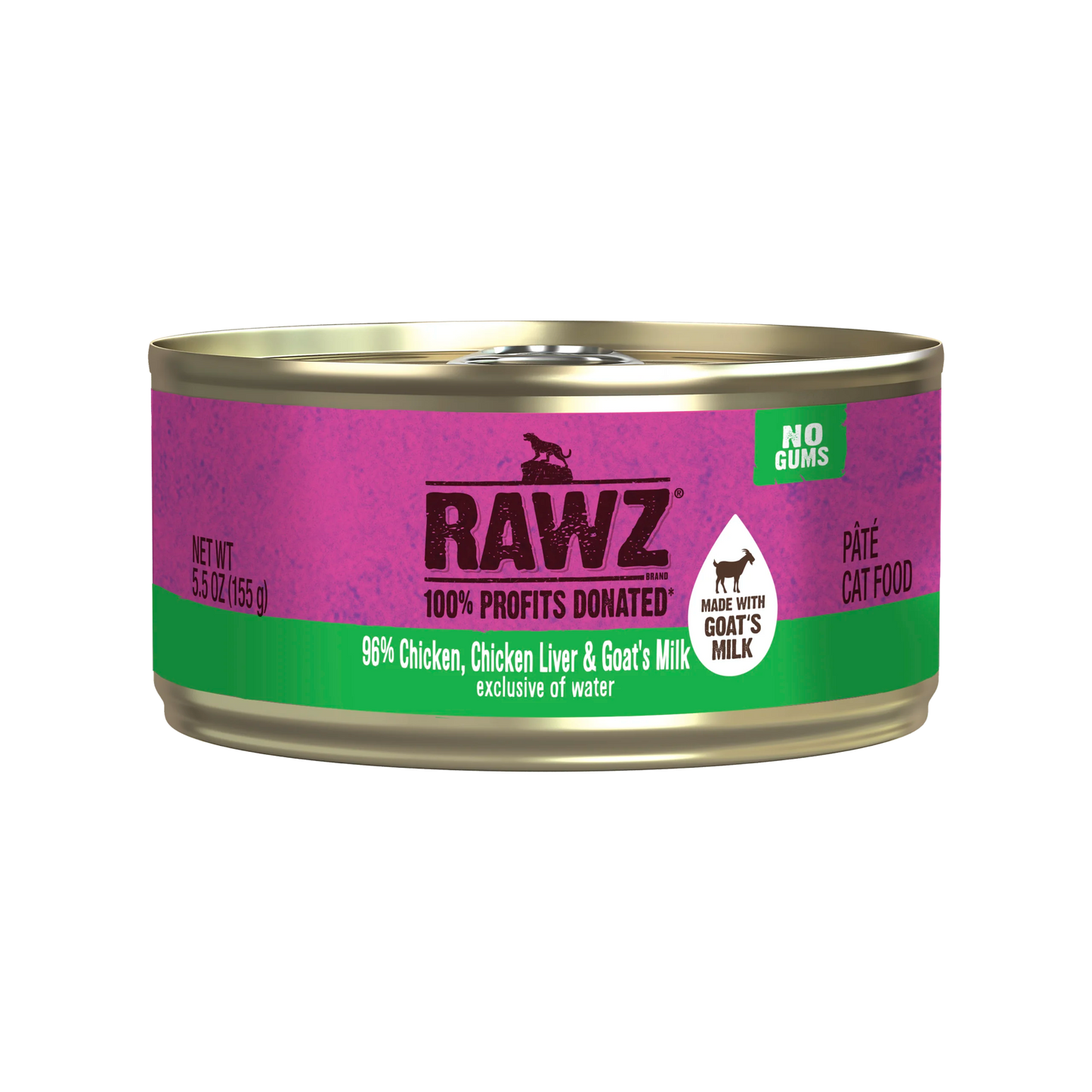 Rawz Cat 96% Chicken, Chicken Liver & Goat Milk Pate