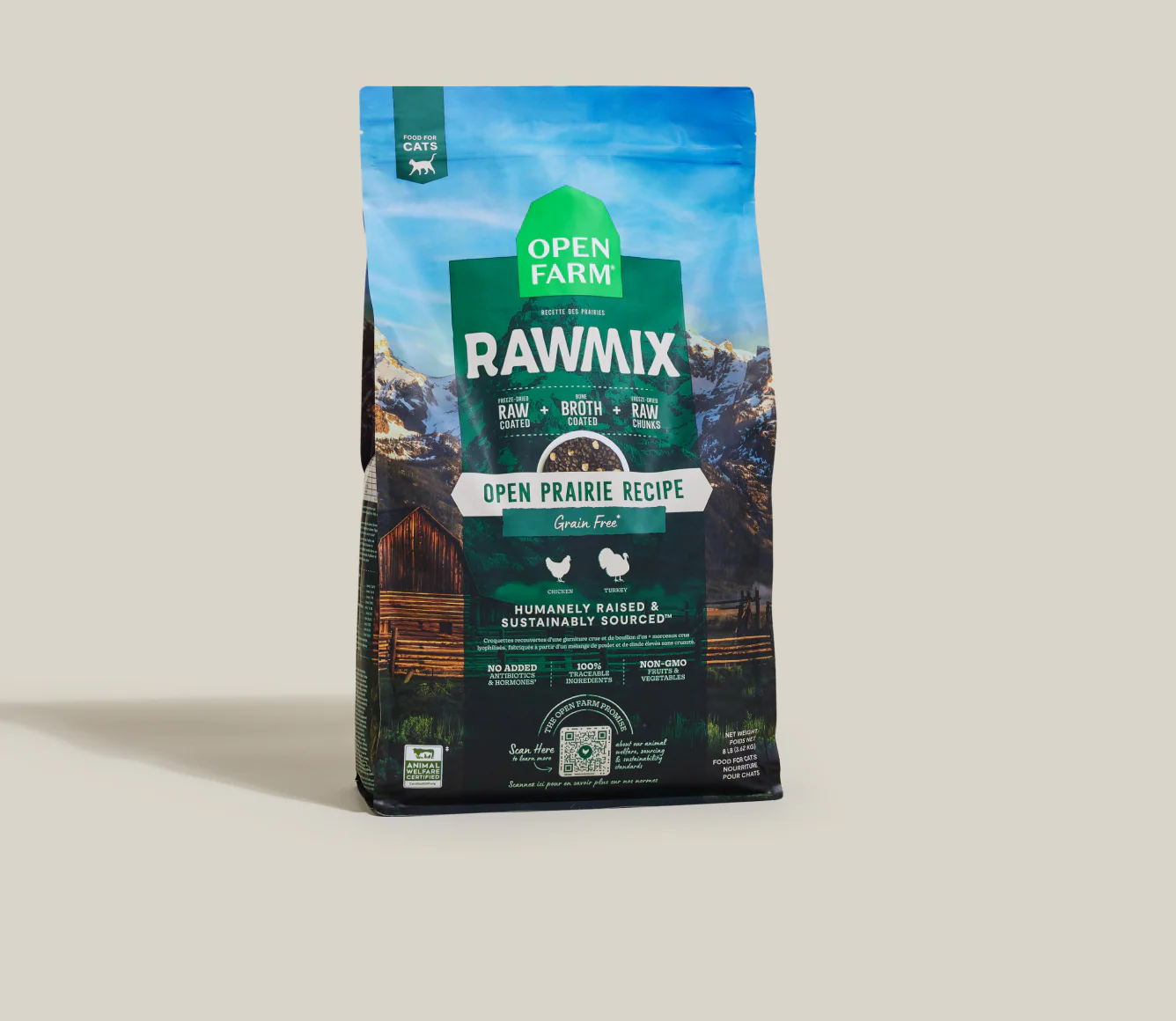 Open Farm Raw Mix Grain Free Open Prairie Cat