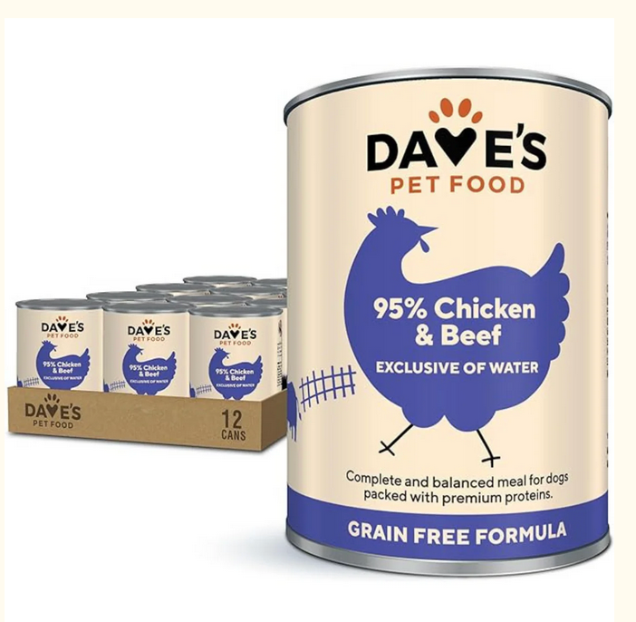 Dave's Pet Food Premium 95% Chicken & Beef