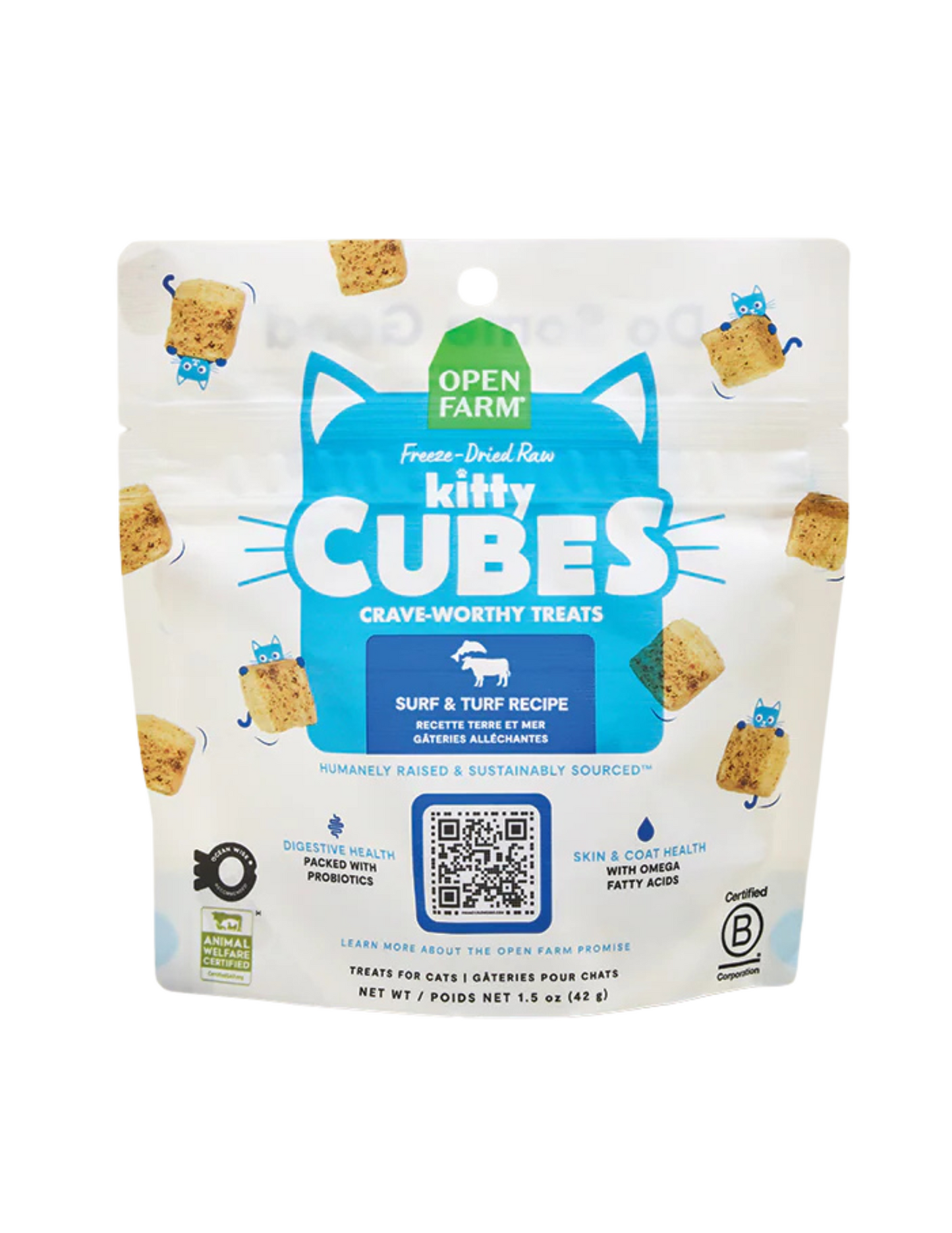 Open Farm Freeze Dried Kitty Cubes Surf & Turf 1.5 oz