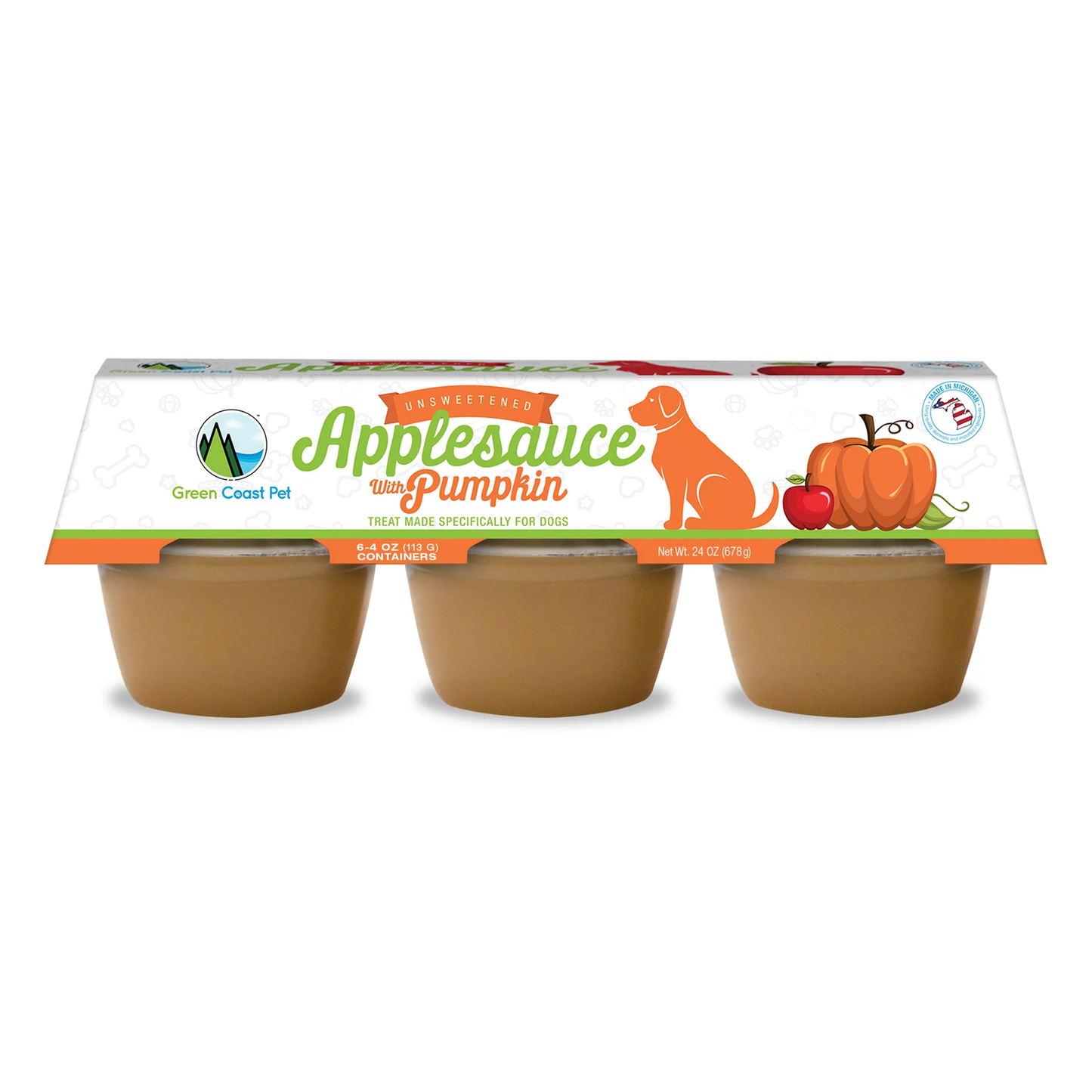 Green Coast Pet Apple Sauce With Pumpkin 6 Pack