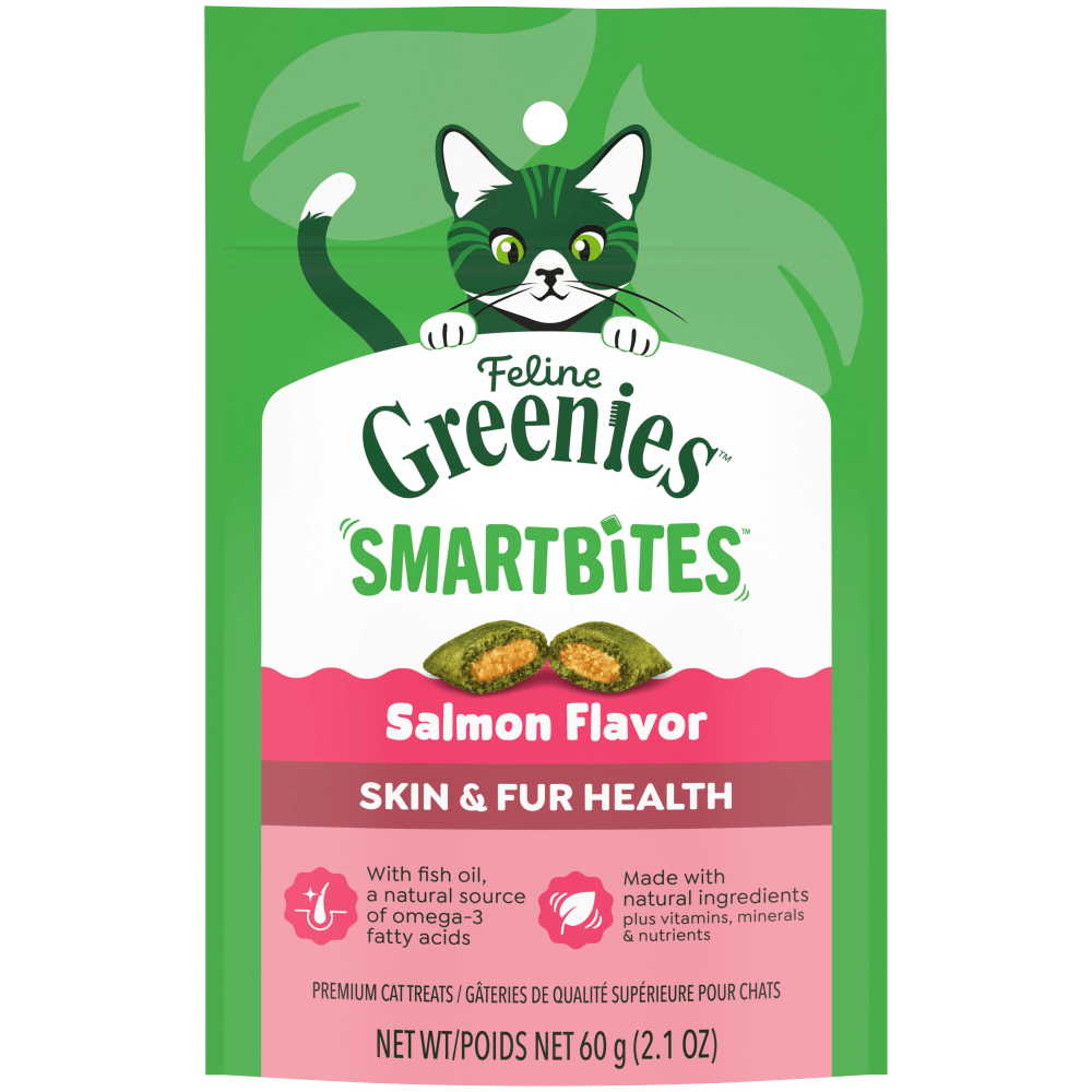 Greenies Feline Smartbites Skin Salmon 2.1 oz.