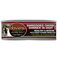 Dave's Pet Food Naturally Healthy Shredded Chicken in Gravy