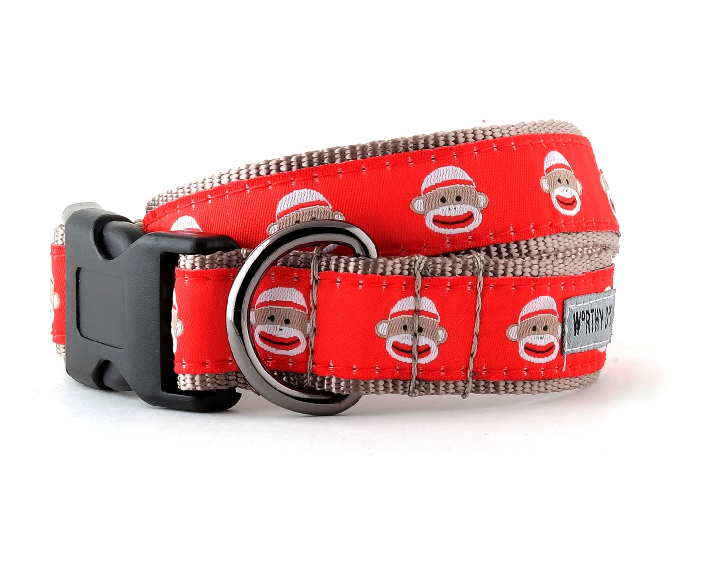 The Worthy Dog Sock Monkey Collar