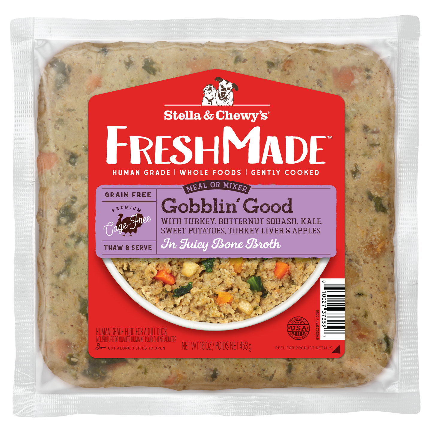 Stella & Chewy's Frozen Gently Cooked Gobblin' Good Turkey