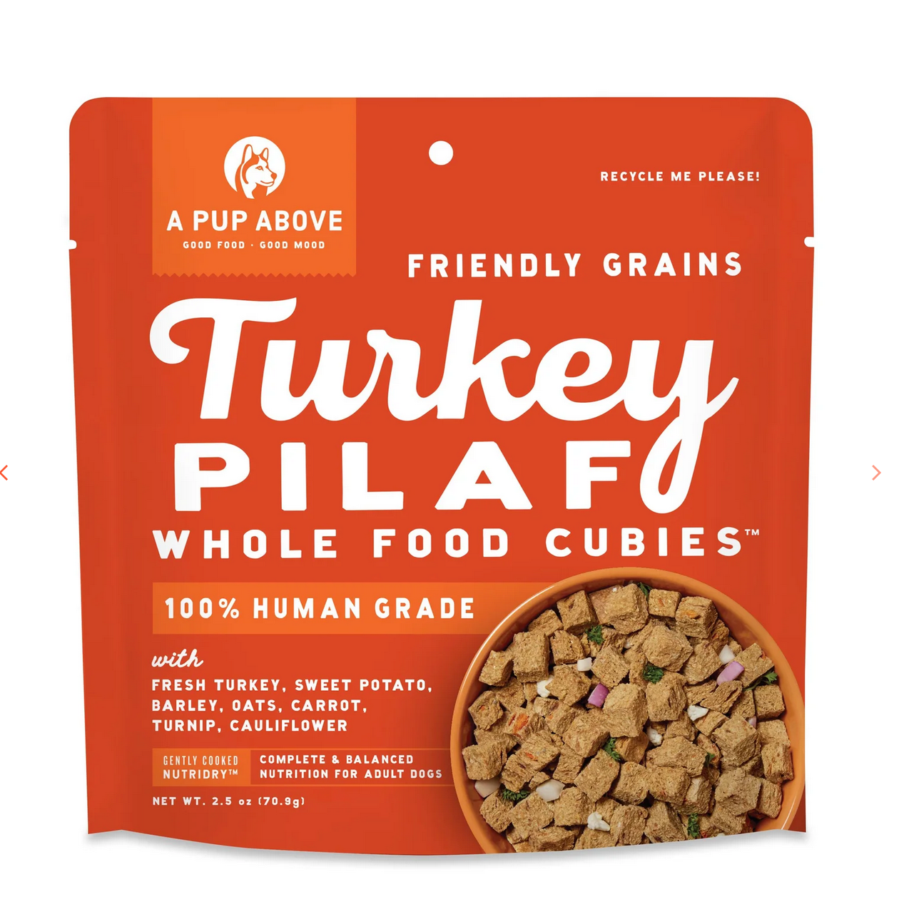 A Pup Above Air Dried Turkey Pilaf