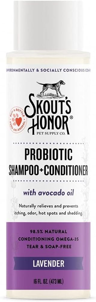 Skout's Honor Dog Probiotic Lavender Shampoo + Conditioner 16 oz