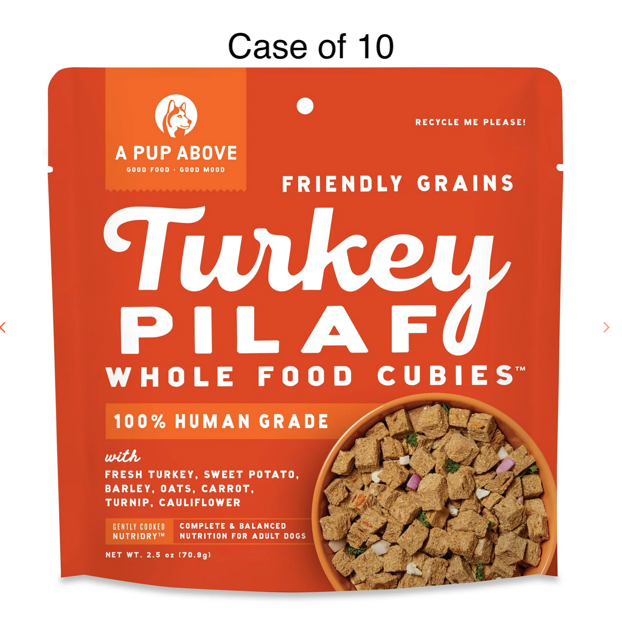 A Pup Above Air Dried Turkey Pilaf