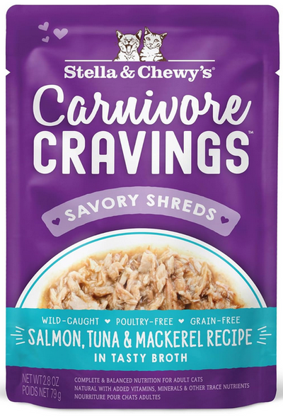 Stella & Chewy's Cat Carnivore Cravings Salmon, Tuna & Mackerel Pouch Stella & Chewy's Cat Carnivore Cravings Salmon, Tuna & Mackerel Pouch