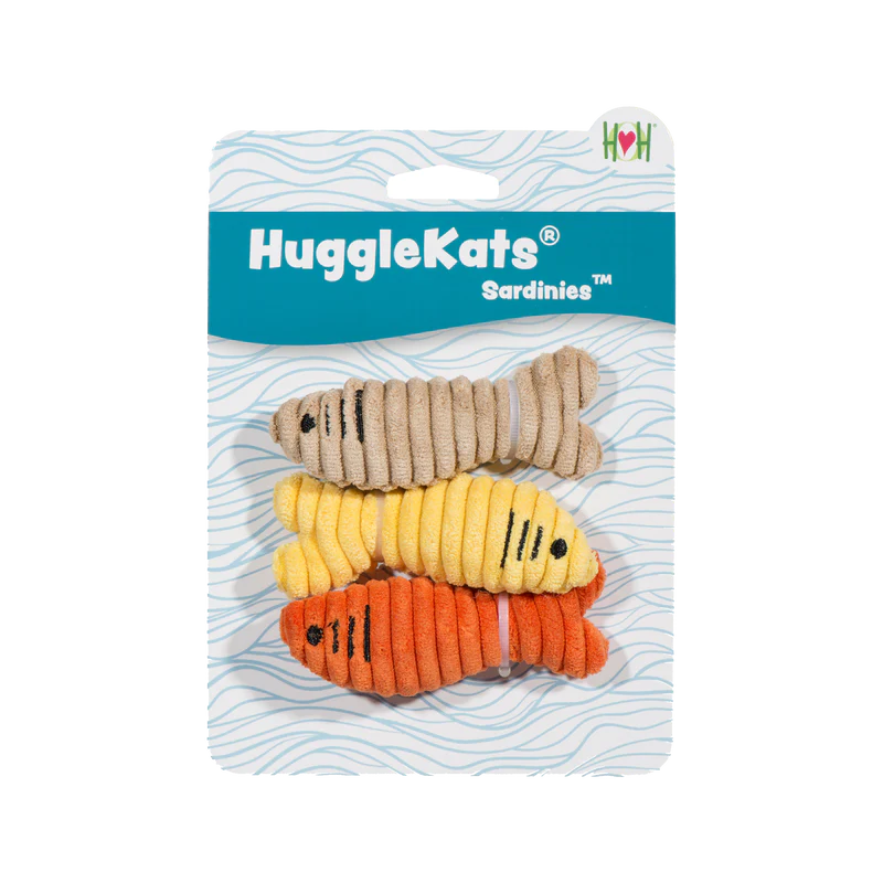 HuggleKats Sardinies 3pk Cat Toy