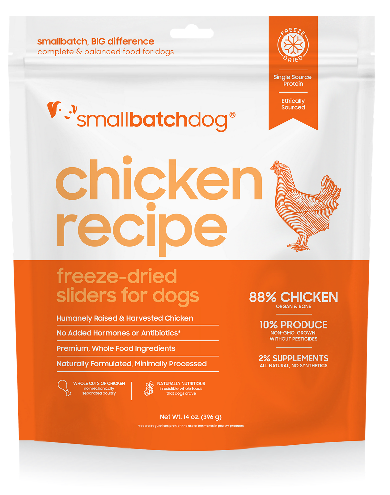 Small Batch Freeze Dried Chicken Sliders 14 oz.