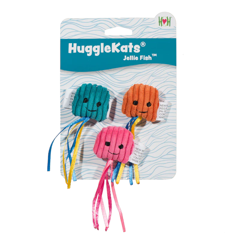 HuggleKats Jellie Fish 3 pk Cat Toy