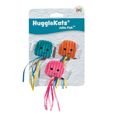 HuggleKats Jellie Fish 3 pk Cat Toy HuggleKats Jellie Fish 3 pk Cat Toy