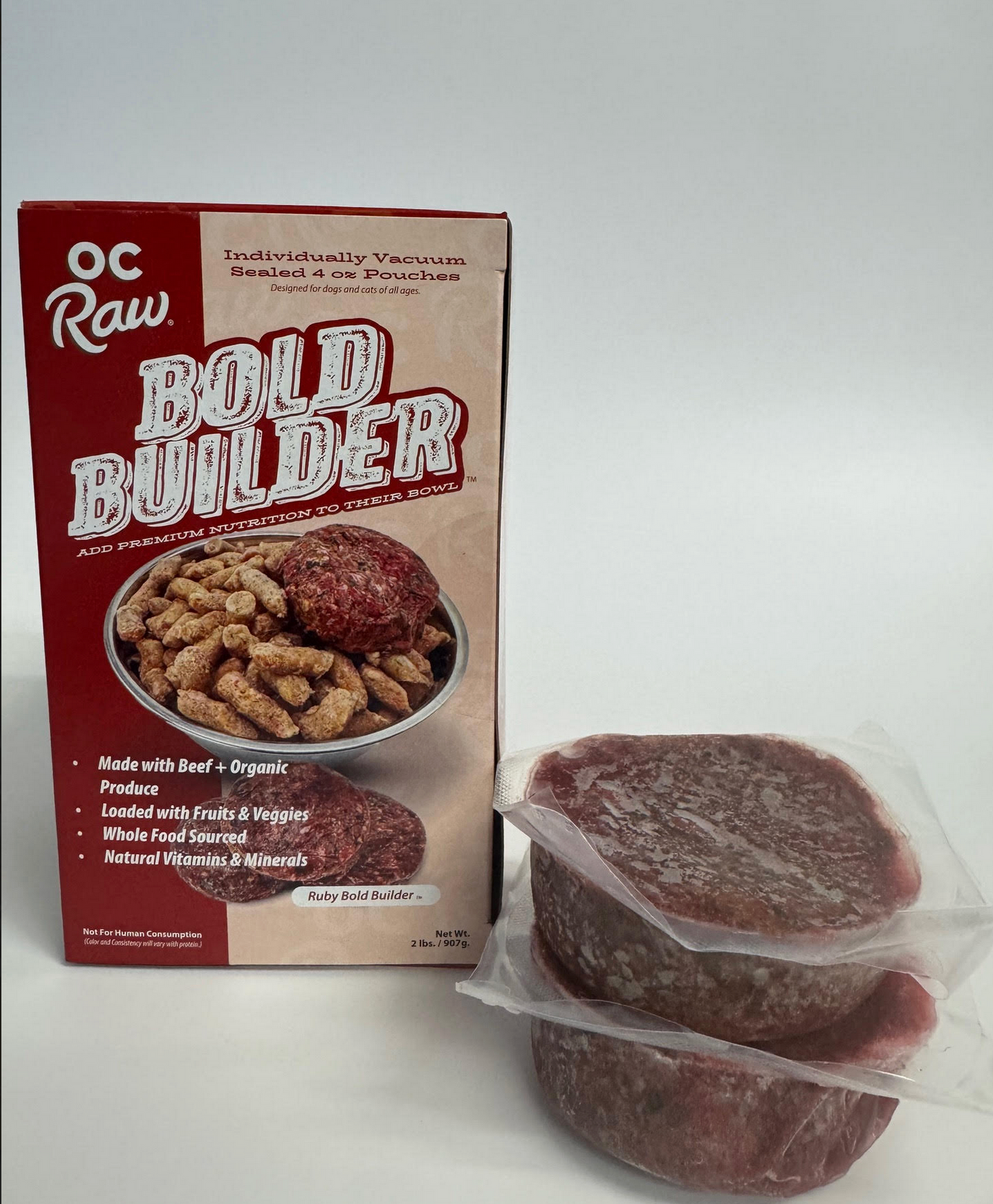 OC Raw Bold Builder Ruby Beef With Organic Vegetables 2 lb