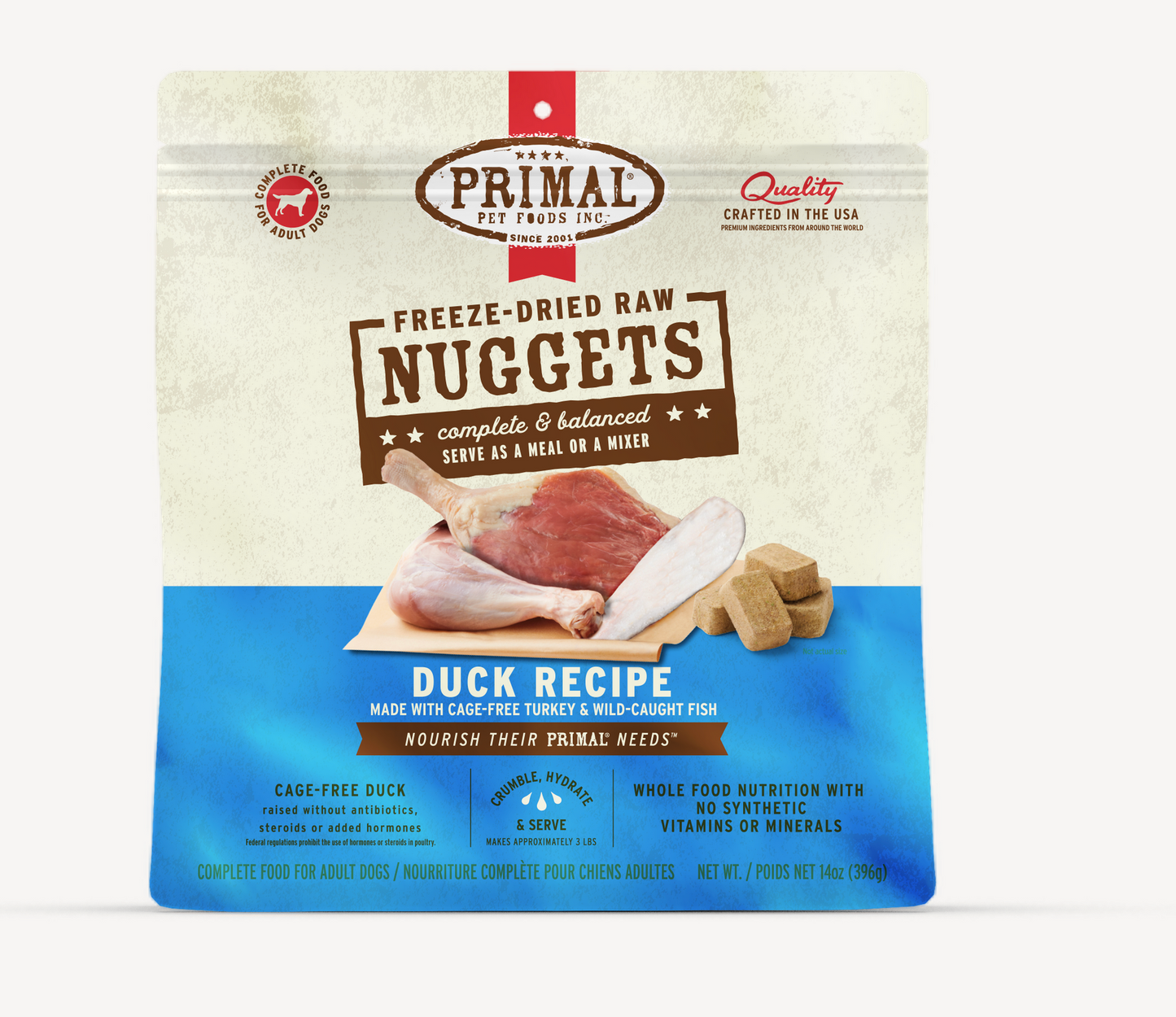 Primal Freeze-Dried  Duck, Turkey & Fish Formula