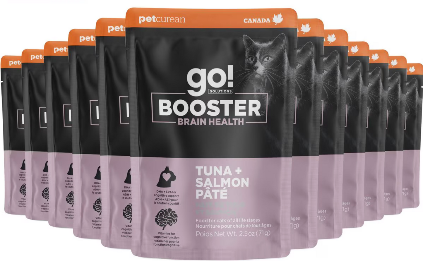 Go! Solutions Cat Booster Brain Health Tuna + Salmon Pate