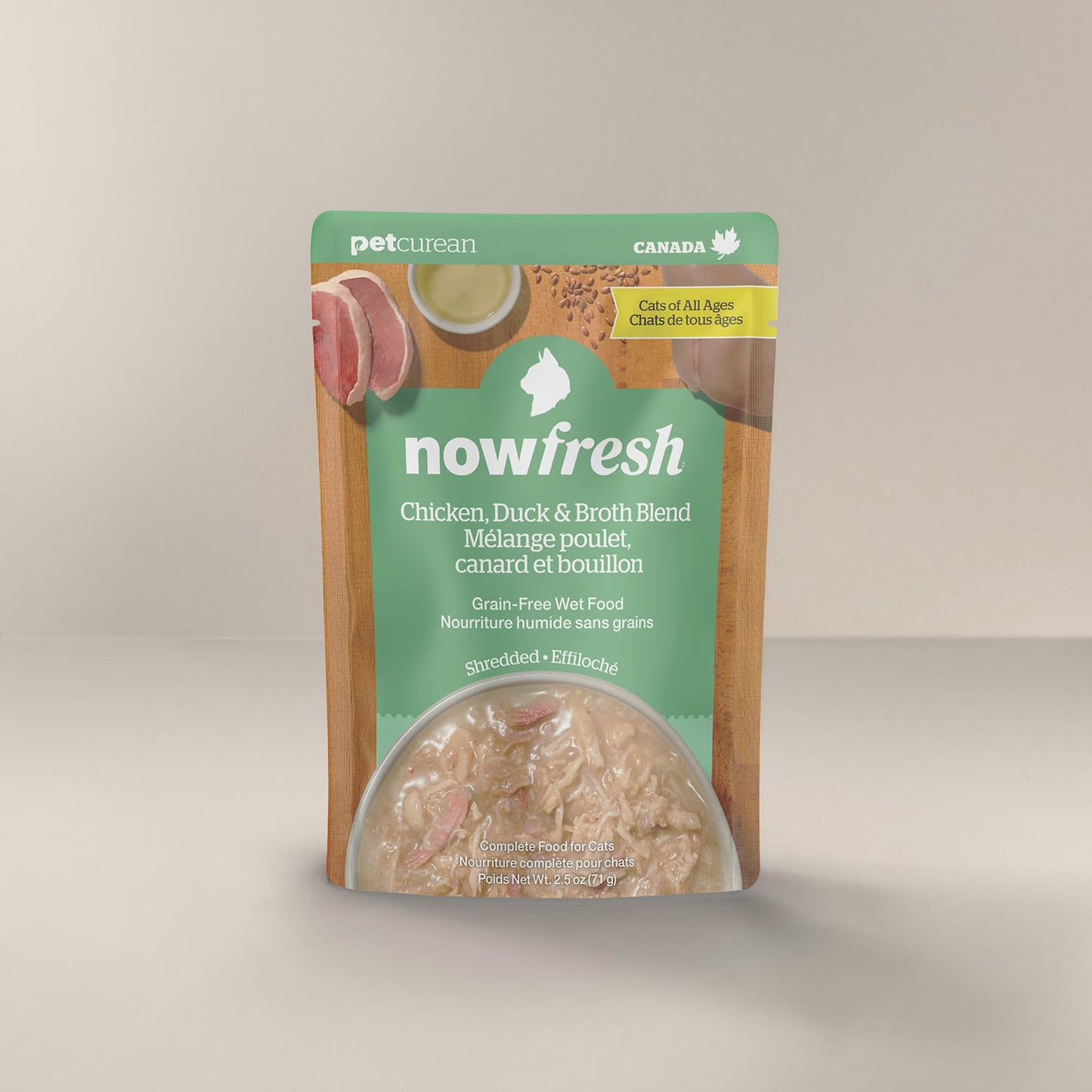 Now Fresh Grain Free Shredded Chicken, Duck & Broth Cat