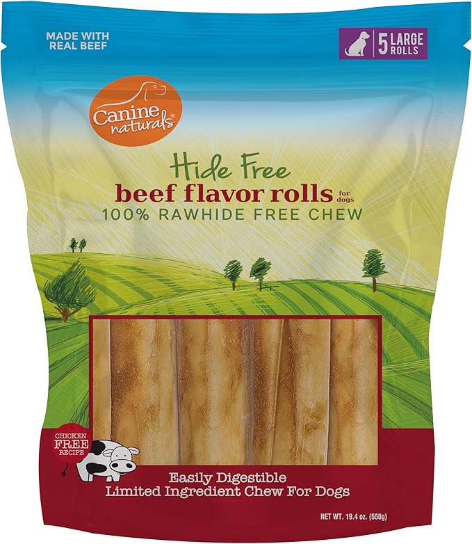 Canine Naturals Hide Free Beef Roll Chews