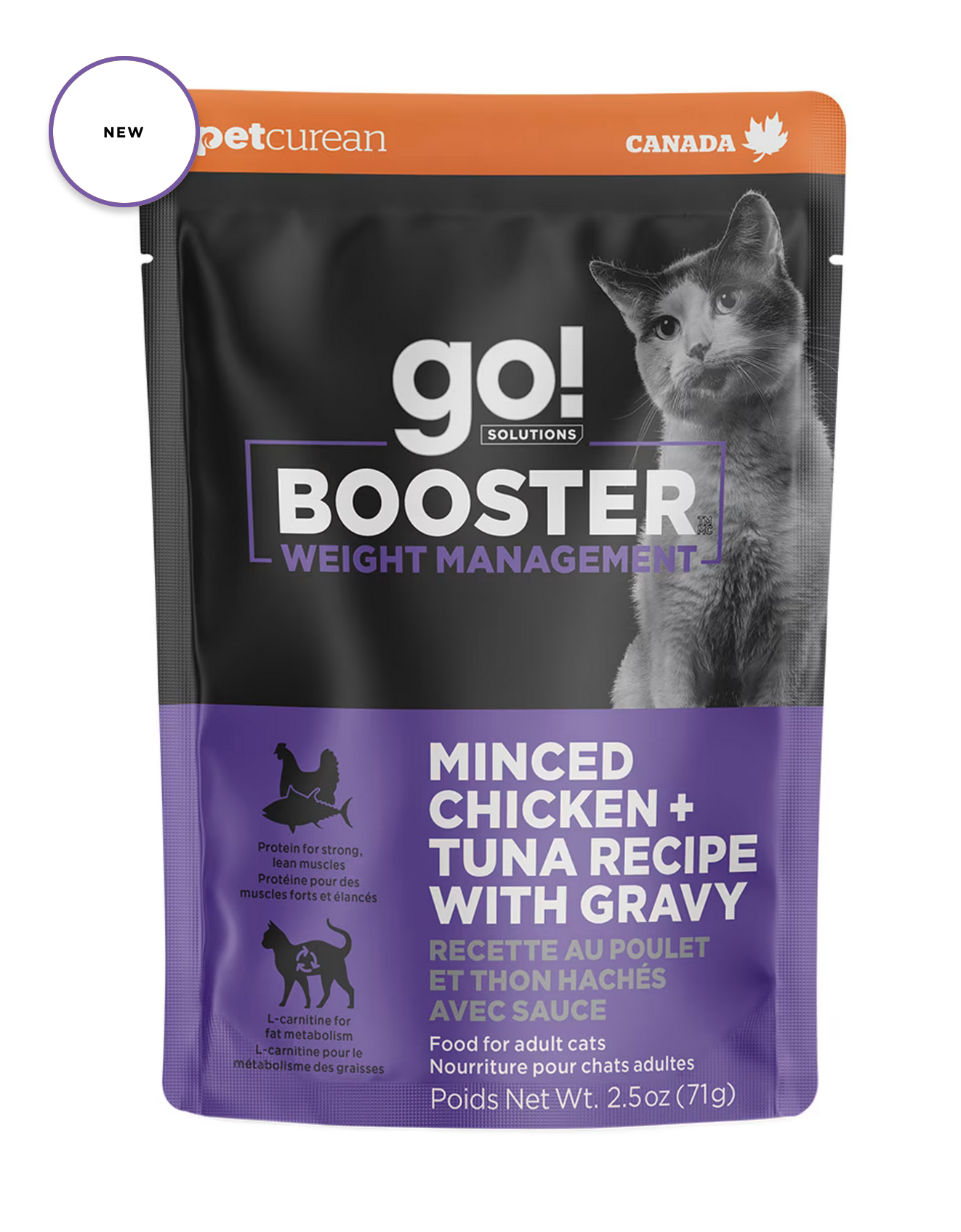 Go! Solutions Cat Booster Weight Management Chicken + Tuna Minced