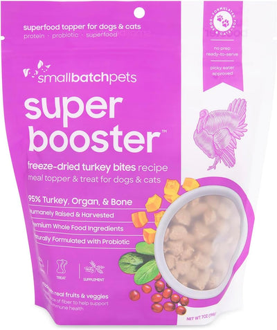 Small Batch Dog Super Booster Freeze Dried Turkey Bites 7oz. Small Batch Dog Super Booster Freeze Dried Turkey Bites 7oz.