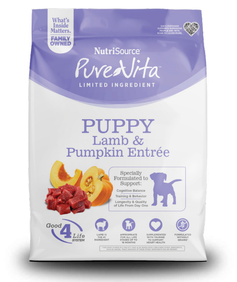 Pure Vita Grain-Free Puppy Lamb & Pumpkin Formula
