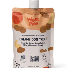 West Paw Creamy Dog Treat Mixed Nut Butter, Sweet Potato, & Chia