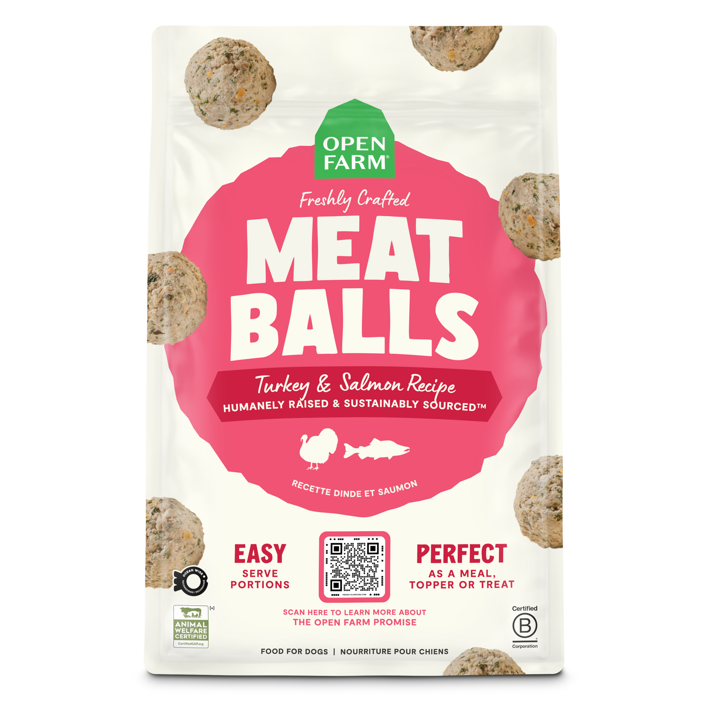 Open Farm Turkey & Salmon Homestyle Meatballs