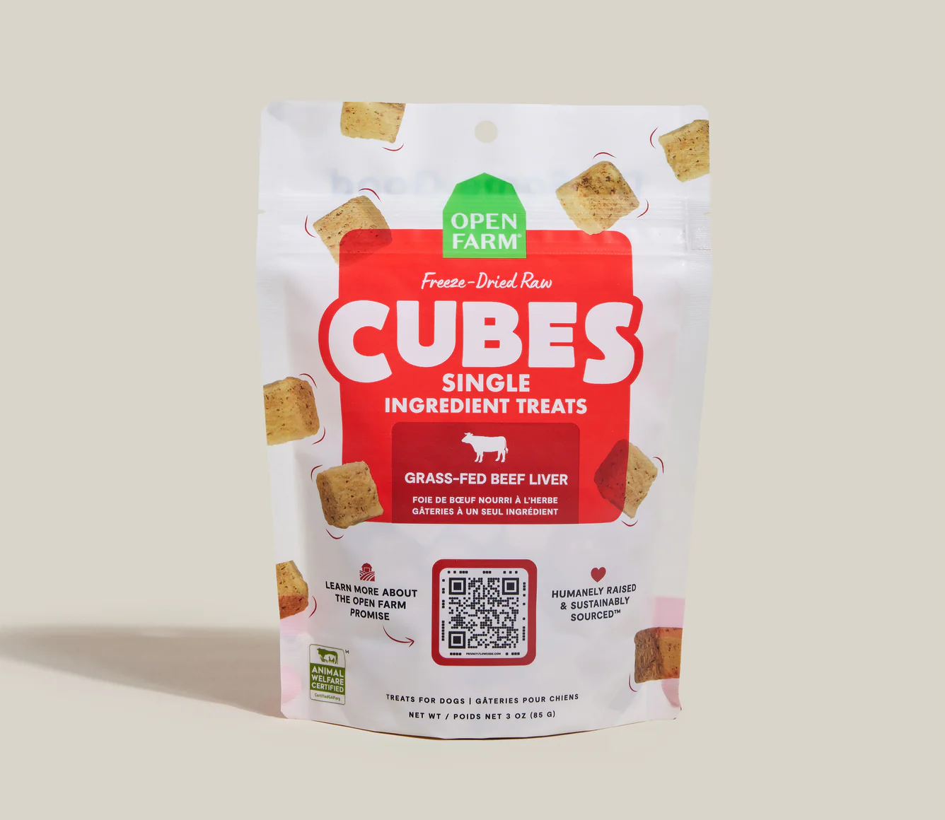 Open Farm Freeze Dried Cubes Beef Liver 3 oz
