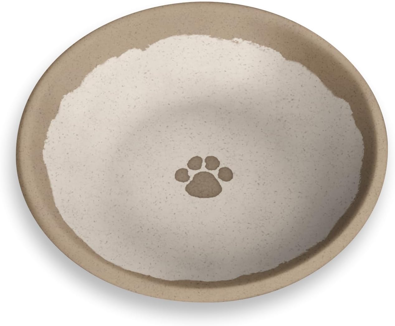 Abode Farmhouse Rustic Paw Bowl Saucer