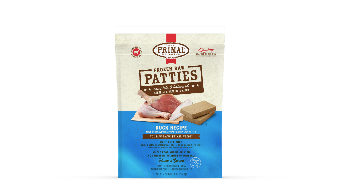 Primal Raw Frozen Duck, Turkey & Fish Formula