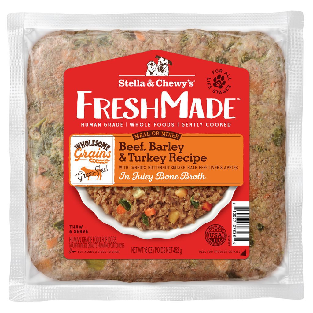 Stella & Chewy's Frozen Gently Cooked Wholesome Grains Beef, Barley & Turkey