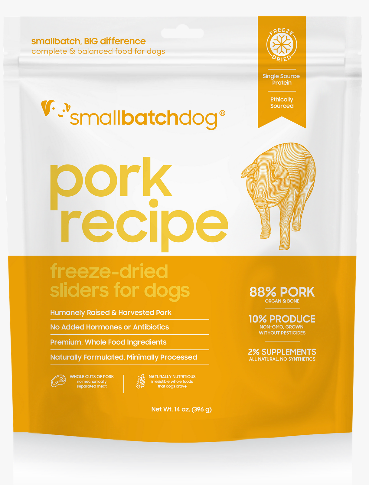 Small Batch Freeze Dried Pork Sliders 14 oz.