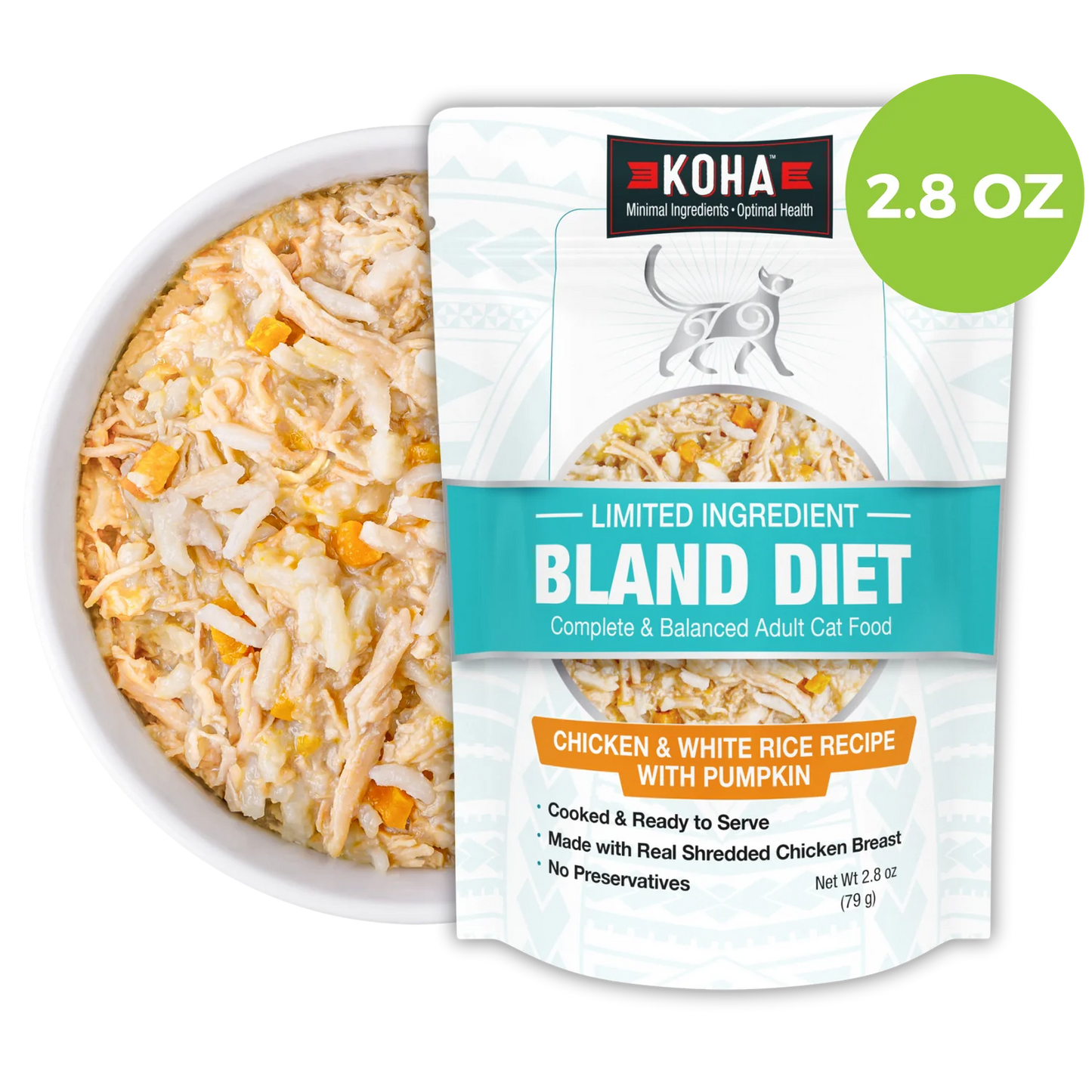 Koha Limited Ingredient Chicken & White Rice Bland Diet for Cats