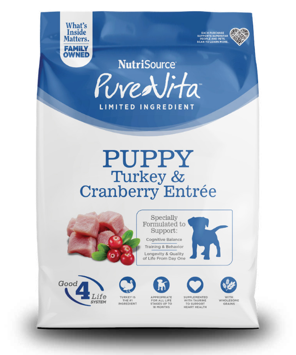 Pure Vita Puppy Turkey & Cranberry Formula
