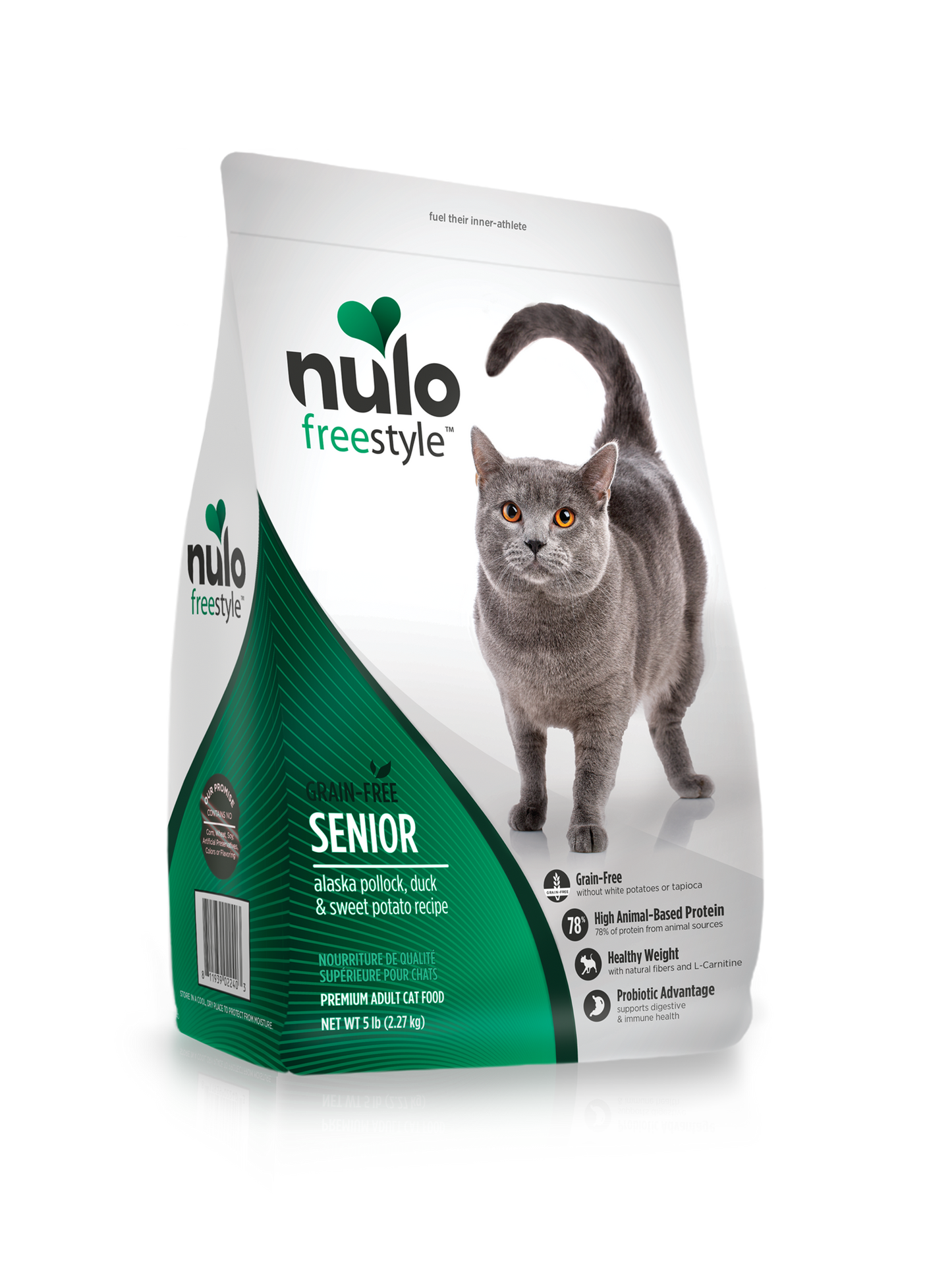 Nulo Grain-Free Cat Senior Alaska Pollock, Duck & Sweet Potato