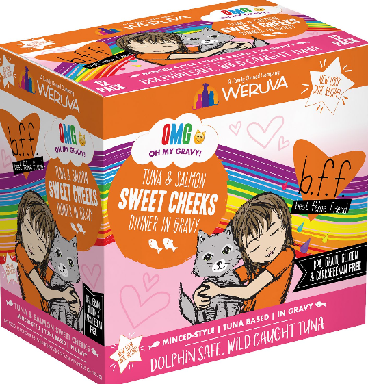 Weruva BFF OMG Tuna & Salmon Sweet Cheeks Pouch