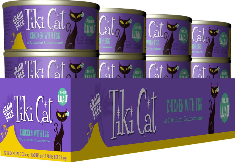 Tiki Cat Luau Chicken with Egg in Chicken Consomme