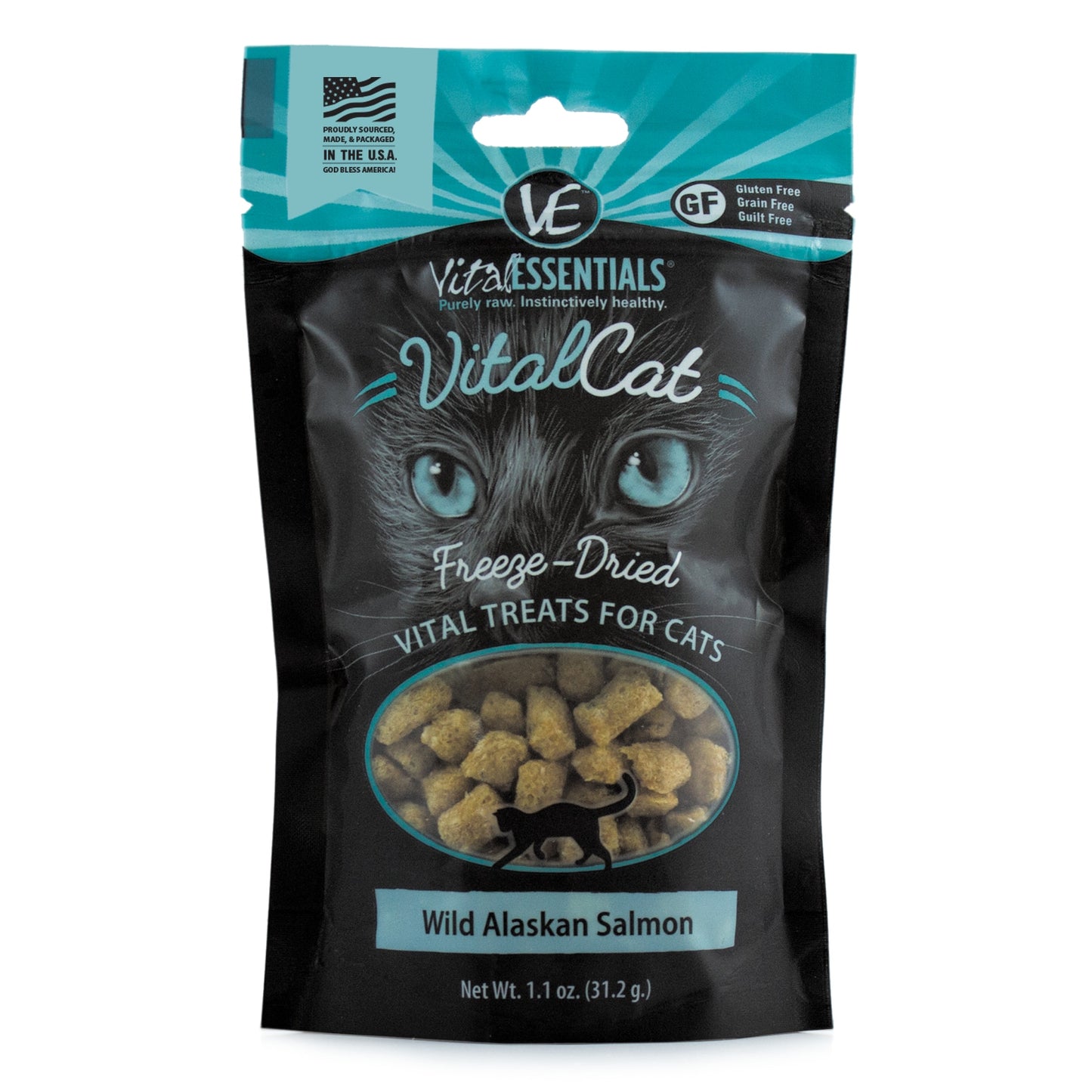Vital Essentials Cat Freeze Dried Alaskan Salmon 1.1 oz.