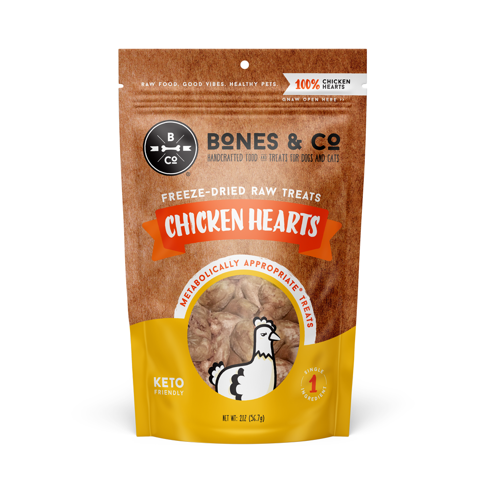 Bones & Co Freeze Dried Chicken Hearts 1.9 oz.