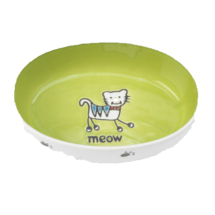 Petrageous Silly Kitty Oval Bowl