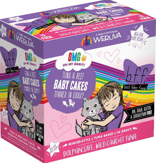 Weruva BFF OMG Tuna & Beef Baby Cakes Pouch