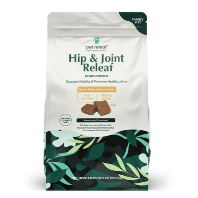 Pet Releaf Hip & Joint Releaf Edibites Peanut Butter & Banana Pet Releaf Hip & Joint Releaf Edibites Peanut Butter & Banana