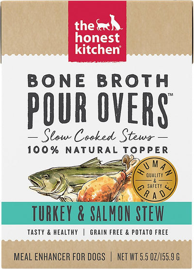 Honest Kitchen Bone Broth Pour Overs Turkey & Salmon Stew Honest Kitchen Bone Broth Pour Overs Turkey & Salmon Stew