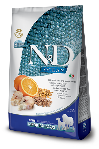 Farmina N&D Ocean Cod, Spelt, Oats, & Orange