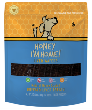 Honey I'm Home Buffalo Liver Waffers 5 ct.
