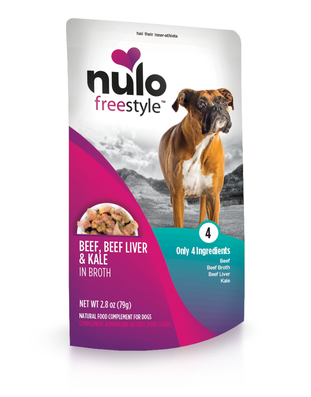 Nulo Beef, Beef Liver & Kale Dog Pouch in Broth