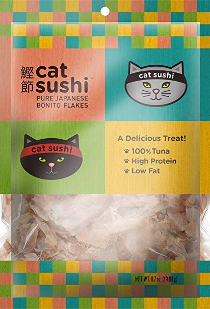 Cat sushi shop bonito flakes