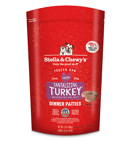 Stella & Chewy's Raw Frozen Tantalizing Turkey Dinner Patties